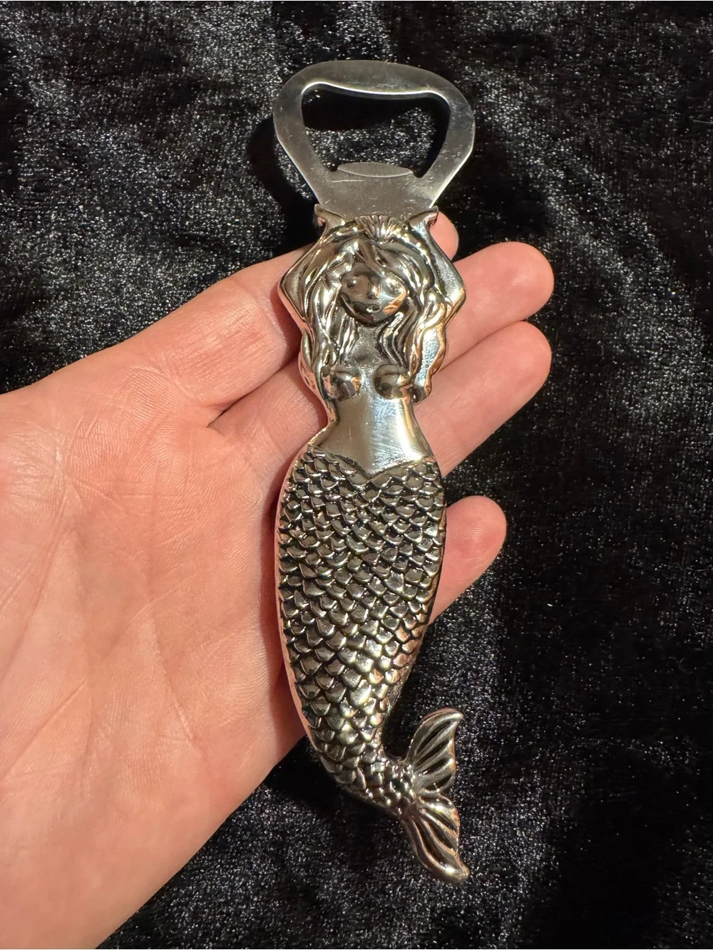 Mermaid Bottle Opener - Silver Decorative Bar Accessory